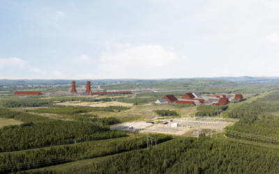 Skissbild på framtida industriområde för H2 Green Steel.